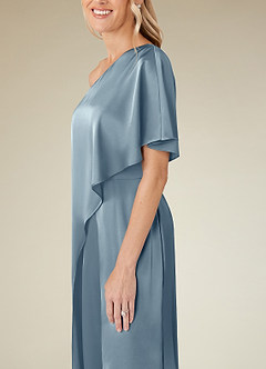 Azazie Hagretta Mother of the Bride Dresses Dusty Blue Jumpsuit/Pantsuit Stretch Satin Dress image7