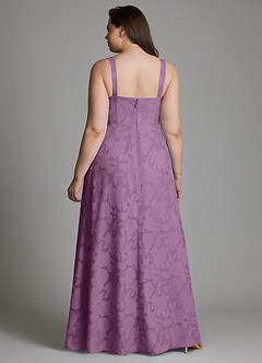 Azazie Debra Bridesmaid Dresses Wisteria A-Line with Pockets Floral Burnout Dress image12