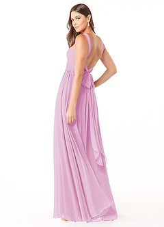 Azazie Dionne Bridesmaid Dresses Candy Pink A-Line Corset Chiffon Dress image5