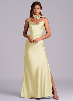 Azazie Yazmine Schlussverkauf Meerjungfrau-Linie Plissee Stretch-Satin Kleid Dusty Sage image6