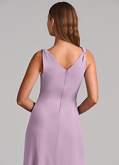 Azazie Nerine Brudtärnklänningar Klä av A-Linje i Chiffong Plisserad Blåregn image7