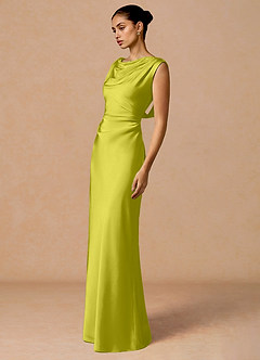 Robe Maxi Vert Citron Evarine image4