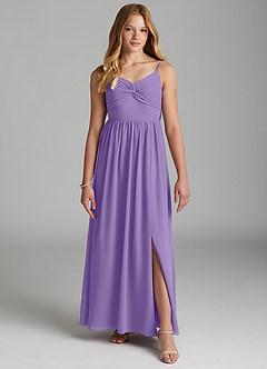 Azazie Zeya Junior Tahiti A-Line Chiffon Dress image3