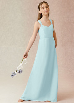 Azazie Denice Junior Cedar Rose A-Line Chiffon Dress image4
