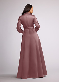 Azazie Ruth Kleider für die Brautmutter A-Linie Spitze Matte Satin Kleid Altrosa image4
