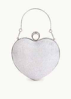 front Shimmering Heart Clutch