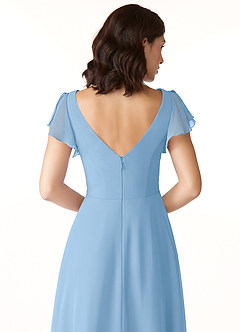 Azazie Omari Suknie dla druhen Linia A Szyfon Do ziemi Sukienka image6