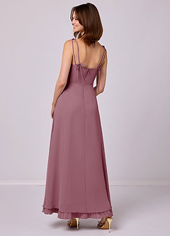 Barbie ♥ Azazie Final Sale Vintage Mauve A-Line Pleated Chiffon Dress image2