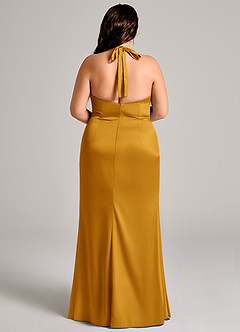 Azazie Valerie Brudtärnklänningar Klä av Sjöjungfru i Stretch Satin Plisserad Knäck image6