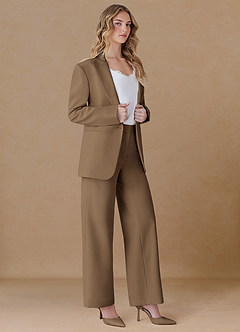 front Amelia Trufa Blazer extragrande de alto rendimiento con tejido refinado