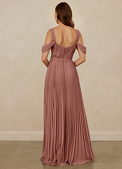 Christian Siriano Bridal for Azazie 1013 Bridesmaid Dresses Cedar Rose A-Line Off the Shoulder Chiffon Dress image3