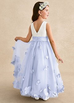 Azazie Vi Flower Girl Dresses Lavender A-Line Sleeveless Tulle Dress image1