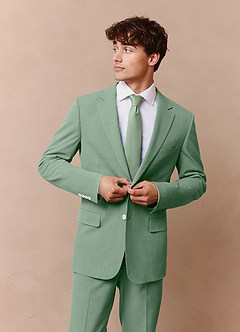 front James Matcha Structured Stretch Suit