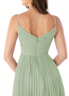 Azazie Raychelle Bridesmaid Dresses Dusty Sage A-Line V-Neck Chiffon Dress image6