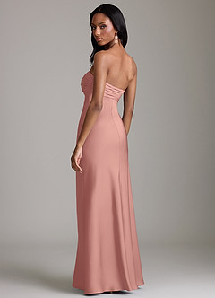 Azazie Saylor Brudtärnklänningar Klä av Sjöjungfru i Stretch Satin Axelbandslös Rosett image5