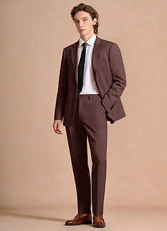 front James Espresso Structured Stretch Suit