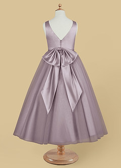 Azazie Marybell Robe Demoiselle D'honneur Fillette Robe Trapèze en Tulle Arc Crépuscule image6