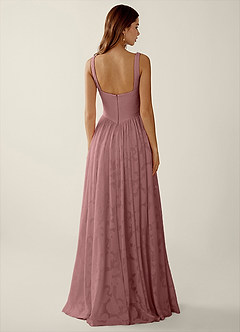 Megan Dusty Pink Lace A-line Prom Dress image2