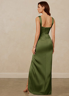 Christian Siriano Bridal for Azazie 1017 Bridesmaid Dresses Olive Sheath Sweetheart Neckline Stretch Satin Dress image5