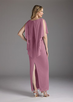 Azazie Aspyn Mother of the Bride Dresses Vintage Mauve Sheath Beaded Mesh Dress image8