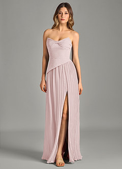 Azazie Becka Suknie dla druhen Linia A Bez ramiączek Szyfon Do ziemi Sukienka image3