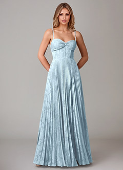 Azazie Akiko Bridesmaid Dresses Sky Blue A-Line Sweetheart Neckline Floral Burnout Dress image5