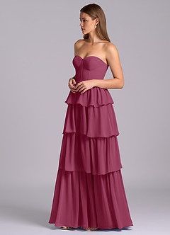 Azazie Faye Bridesmaid Dresses Mulberry A-Line Sweetheart Neckline Chiffon Dress image5