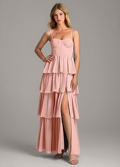 Azazie Alanna Bridesmaid Dresses Rosette A-Line Sweetheart Neckline Chiffon Dress image3