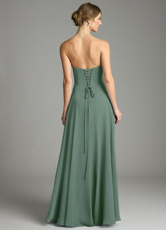 Azazie Ayla Abiti da Damigella Abito A-Line in Chiffon Scollo a Cuore Eucalipto image2