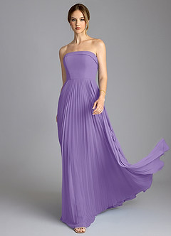 Azazie Mariana Bridesmaid Dresses Tahiti A-Line Strapless Chiffon Dress image3