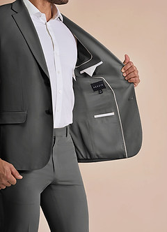 front William Charbon veste de costume