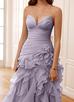 Christabelle Wisteria Rochie de bal cu corset și strasuri, dantelă transparentă image6