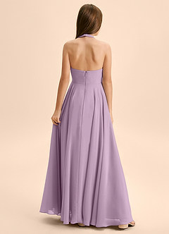 Azazie Kady Junior Linia A Dekolt w kształcie serca Szyfon Długość podłogi Młodsza druhna Sukienka image2