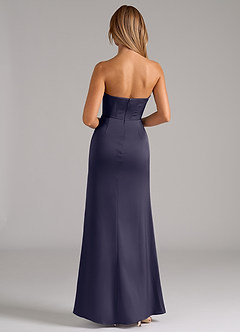Azazie Johana Bridesmaid Dresses Stormy Mermaid Off the Shoulder Stretch Satin Convertible Dress image7