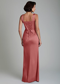 Azazie Amora Bridesmaid Dresses Antique Rose Mermaid Corset Stretch Satin Dress image2