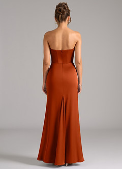 Azazie Debby Bridesmaid Dresses Paprika Mermaid Strapless Stretch Satin Convertible Dress image7