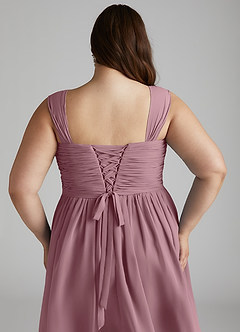 Azazie Angie Bridesmaid Dresses Vintage Mauve A-Line Corset Chiffon Dress image15