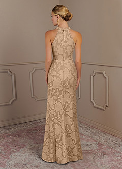 Azazie Tyra Mother of the Bride Dresses Champagne Mermaid Floral Burnout Dress image3