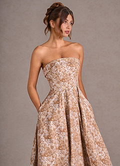 Maxi jurk Emberlyn Bruin Multi image5