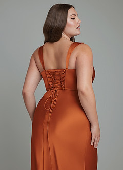 Azazie Agustina Brautjungfernkleider Meerjungfrau-Linie Korsett Stretch-Satin Kleid Kanel image13