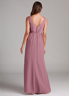 Azazie Tanicia Brautjungfernkleider A-Linie Plissee Chiffon Kleid Vintage Mauve image7
