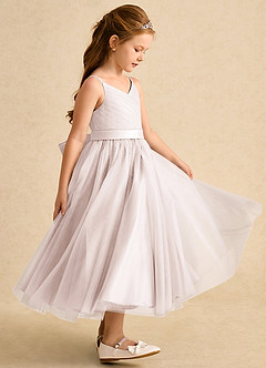 Azazie Patootie Flower Girl Dresses Rose Petal A-Line Spaghetti Strap Tulle Dress image4