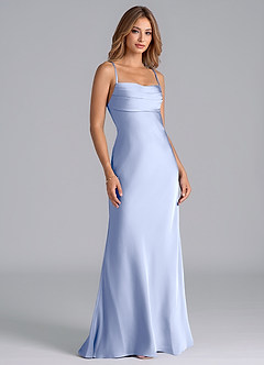 Azazie Seema Bridesmaid Dresses Ice Mermaid Corset Stretch Satin Dress image1