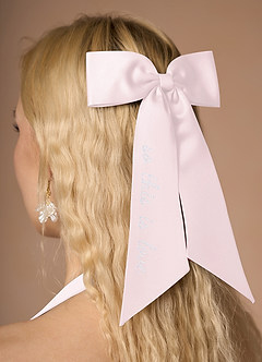front Fermaglio per capelli con fiocco colorato ricamato personalizzato