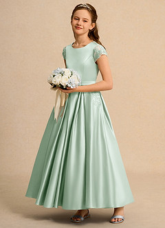 Azazie Bunny Girl vestidos de niña de las flores Vestido de Agave de Encaje de Princesa image6