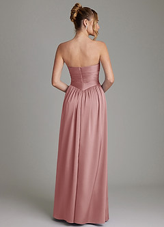 Azazie Zena Bridesmaid Dresses Dusty Rose A-Line Strapless Stretch Satin Dress image6
