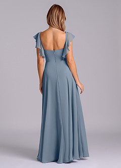 Azazie Leilani Bridesmaid Dresses Twilight A-Line Pleated Chiffon Dress image2