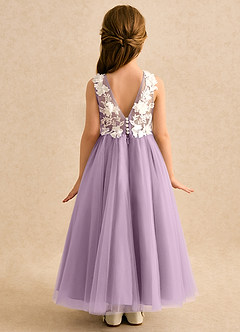 Azazie Mixie Flower Girl Dresses Wisteria Ball-Gown Lace Dress image4