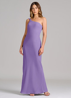 Azazie Monroe Suknie dla druhen Osłona Jedno ramię Szyfon Do ziemi Sukienka image3