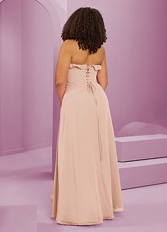 Barbie ♥ Azazie Bridesmaid Dresses English Rose A-Line Sweetheart Neckline Chiffon Dress image13